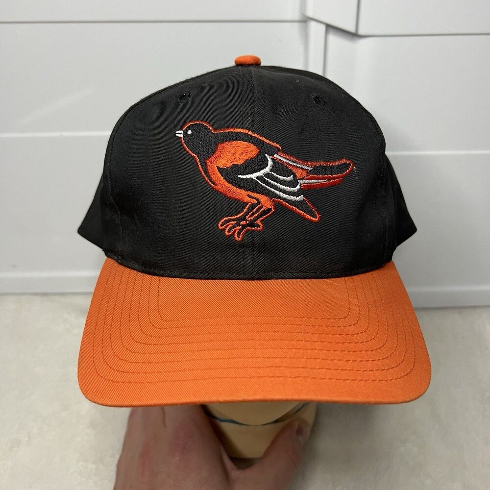 Vintage 90’s Baltimore Orioles Hay TWINS ENTERPRISE MLB Snapback Cap Orange Bill